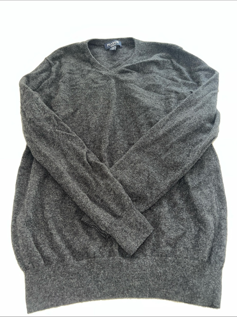Jos. A. Bank Men's Charcoal Gray V-Neck Sweater